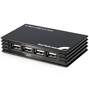 

4-портовый черный концентратор Startech Usb 2,0, 4-контактный разъем типа А, Usb 2,0