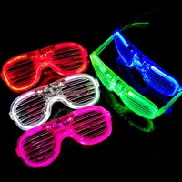 blinds shutter light eye glasses flashing bar club glow neon party supplies wedding christmas concert led glasses carnival