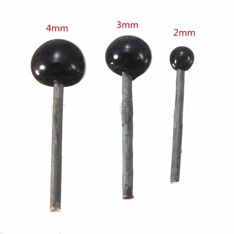 

100pcs Black 2mm/3mm/4mm Plastic Safety Eyes For Teddy Bear Dolls Toy Animal Felting Glass Eyes Needle Felting Animals Eyes
