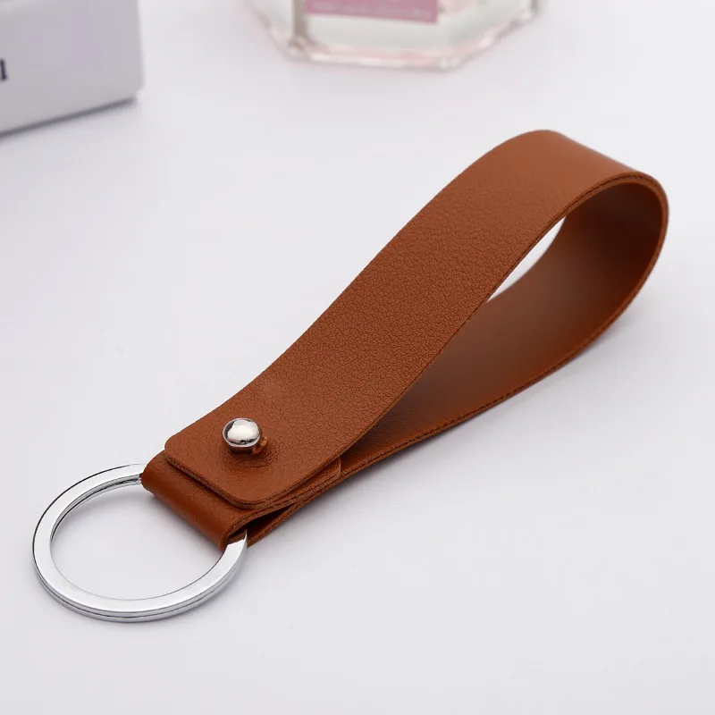 2020 модный кожаный брелок с мультипликационным принтом конфетного цвета