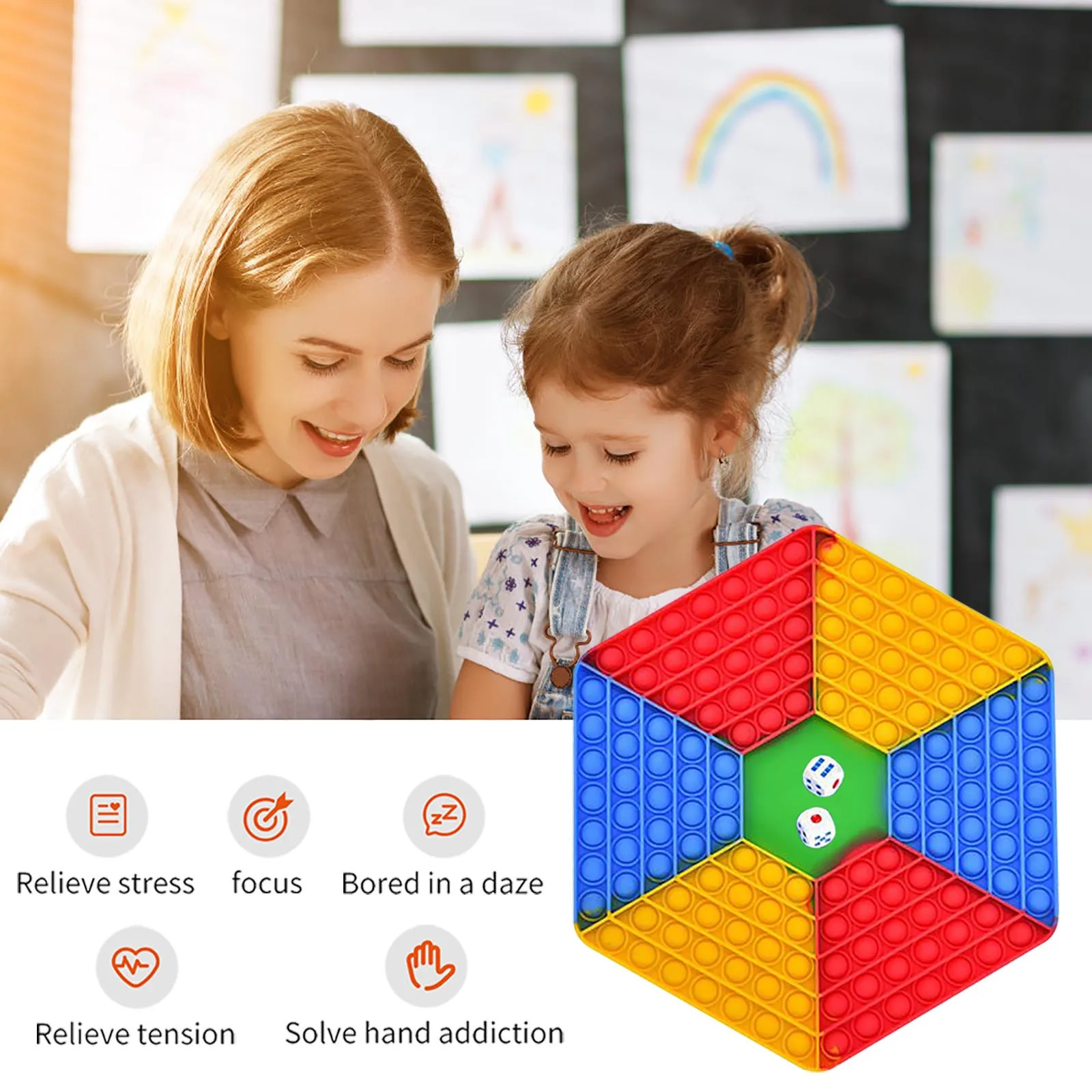 

Силиконовый нажимной пузырь для снятия стресса с аутизма