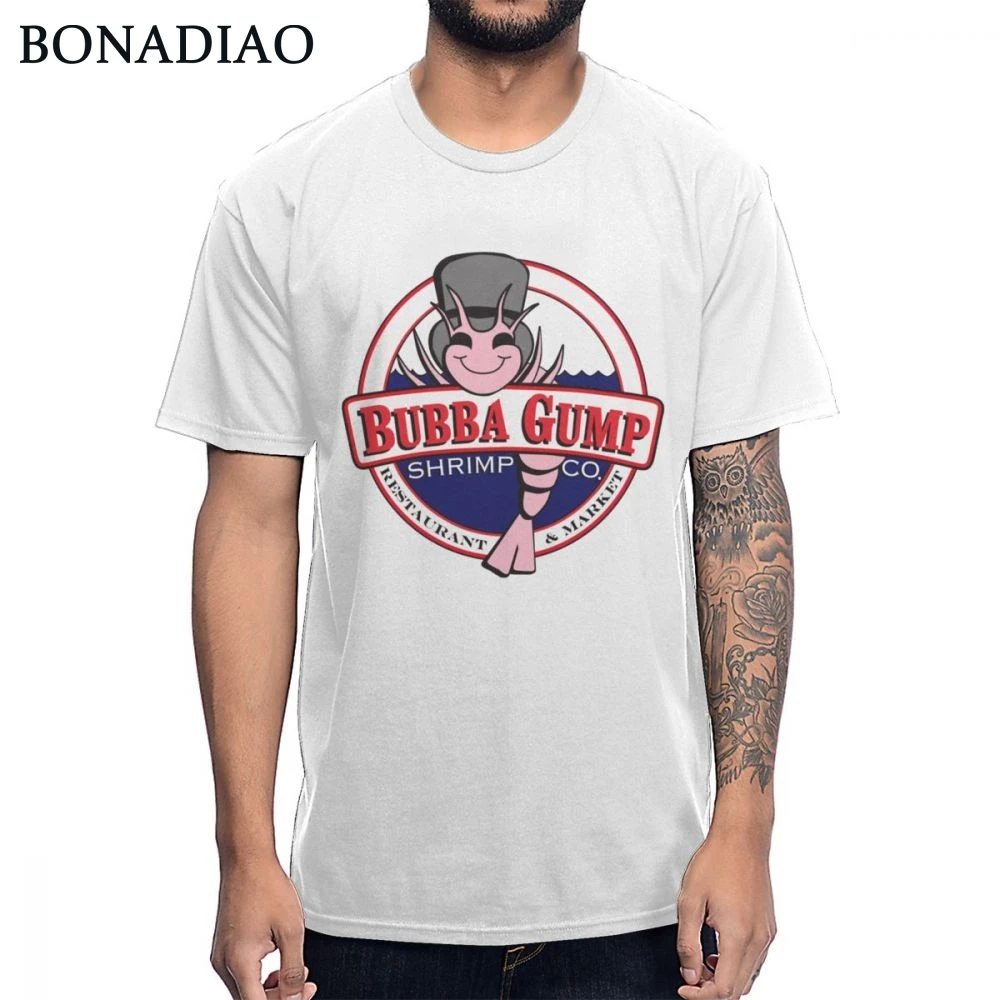 Классическая футболка с изображением фильма Forrest Gump Bubba креветки 100% здоровая