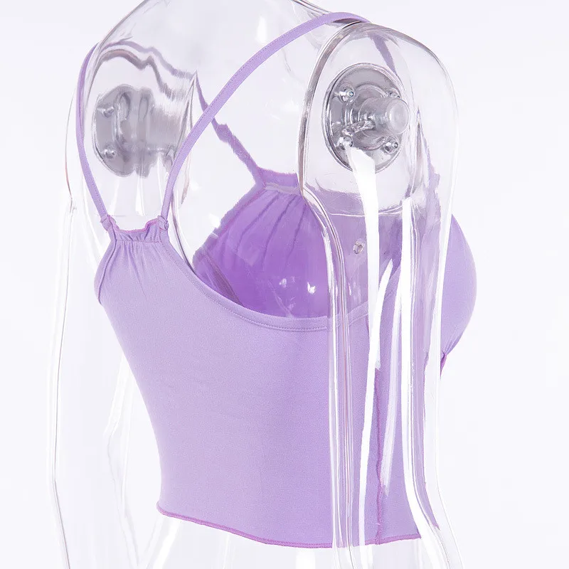 Женский короткий топ без рукавов с открытыми плечами летняя пляжная майка