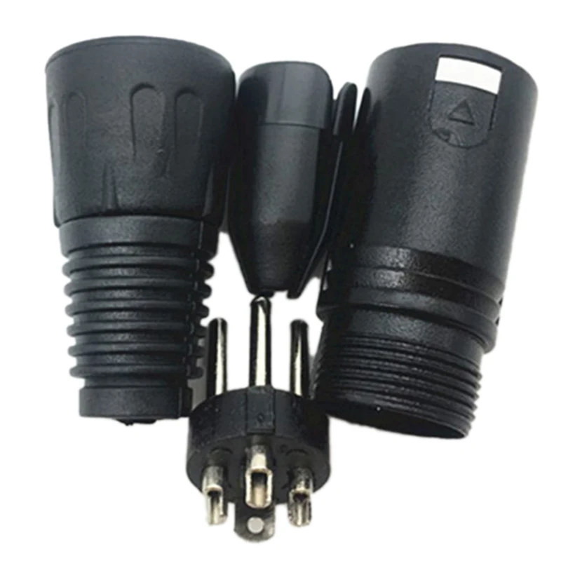 

XLR 3 Pin Male MIC Snake Plug Audio Microphone Cable Connector Mount Adapter