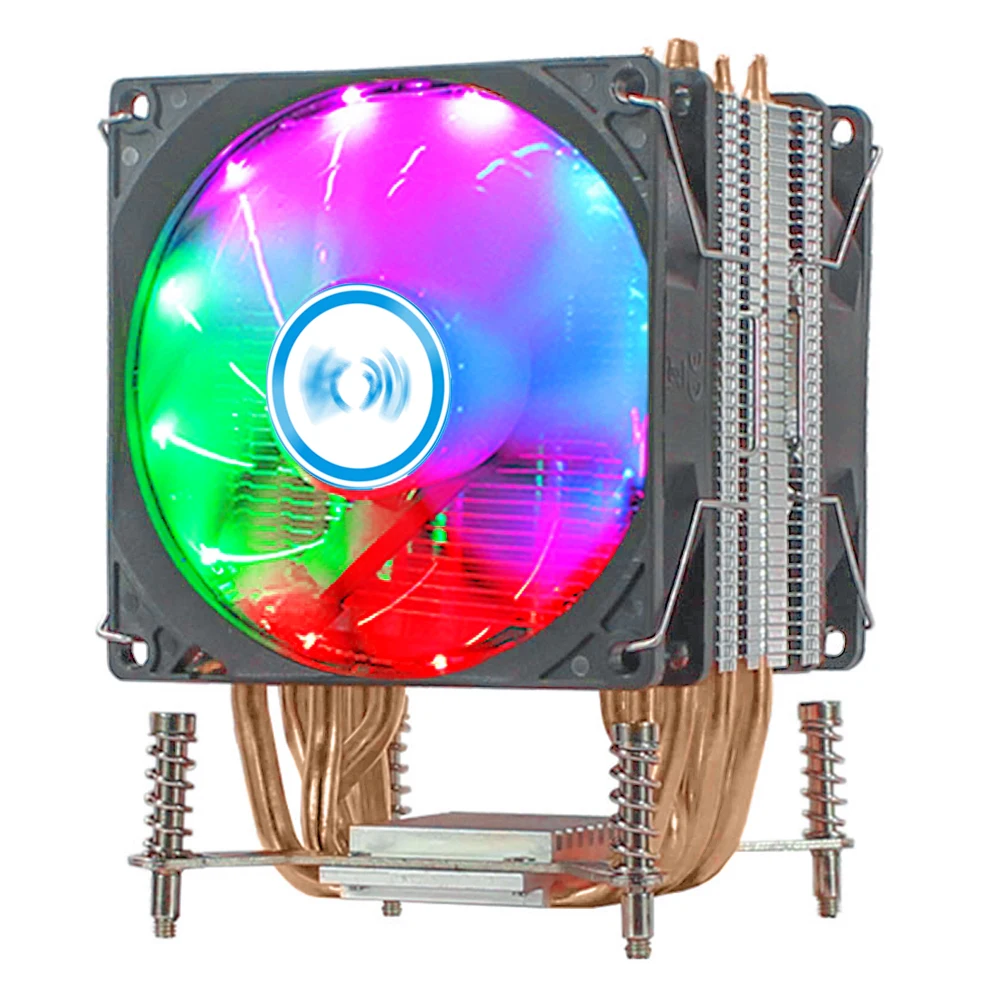 

Cpu Cooler RGB Fan 90MM PC 6 The Pure Copper Tube Heatsink For Intel Xeon E5 X79 X99 LGA 2011V3 High Quality Radiator Be Quiet