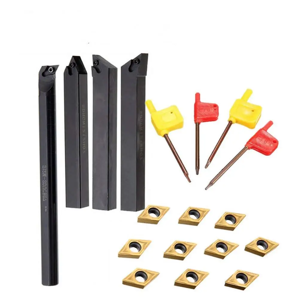 10 шт. DCMT070204 DCMT11T304 карбидные вставки+ внешний держатель инструмента SDJCR1010 SDJCR1212 SDJCR1616 SDJCR2020 SDJCR2525 токарный станок