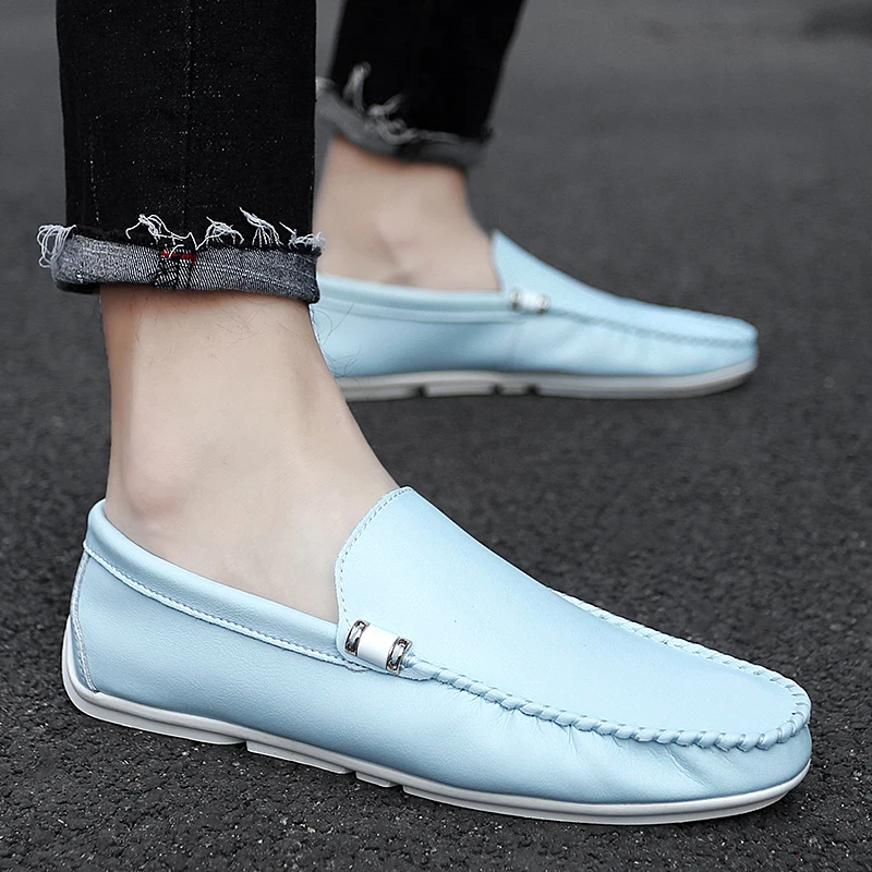 

Lightweight Men Loafers Leather Shoes Fashion Men Boat Shoes Brand Casual Driving Shoes Male Slip On Flat Shoes Man Moccasins