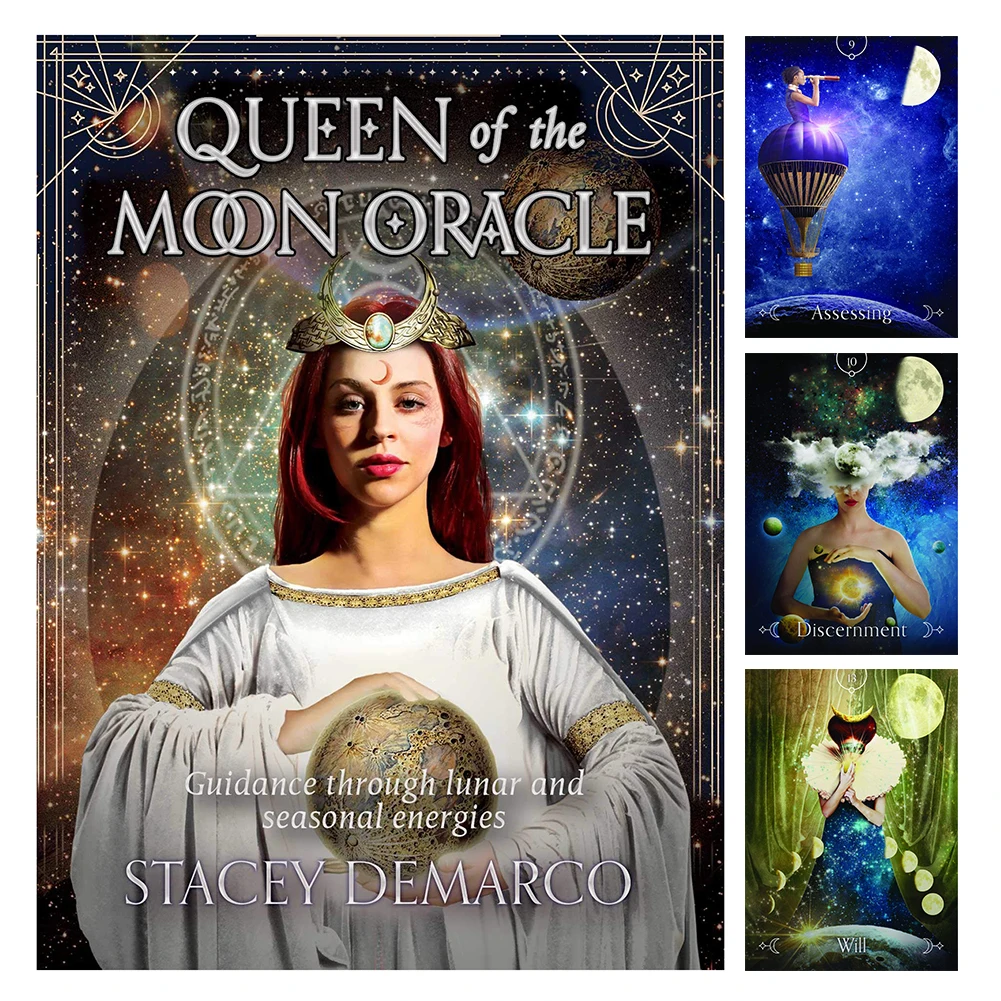 44 шт./компл. новый Таро карты Queen of The Moon Oracle прочный Забавный игральные для