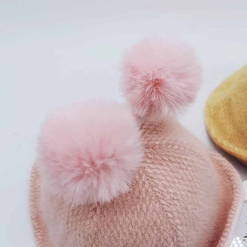 

Autumn Winter Baby Child Hat Warm Solid Kids Boys Girls Children Outdoor Bucket Hat Winter Beach Sun Cap
