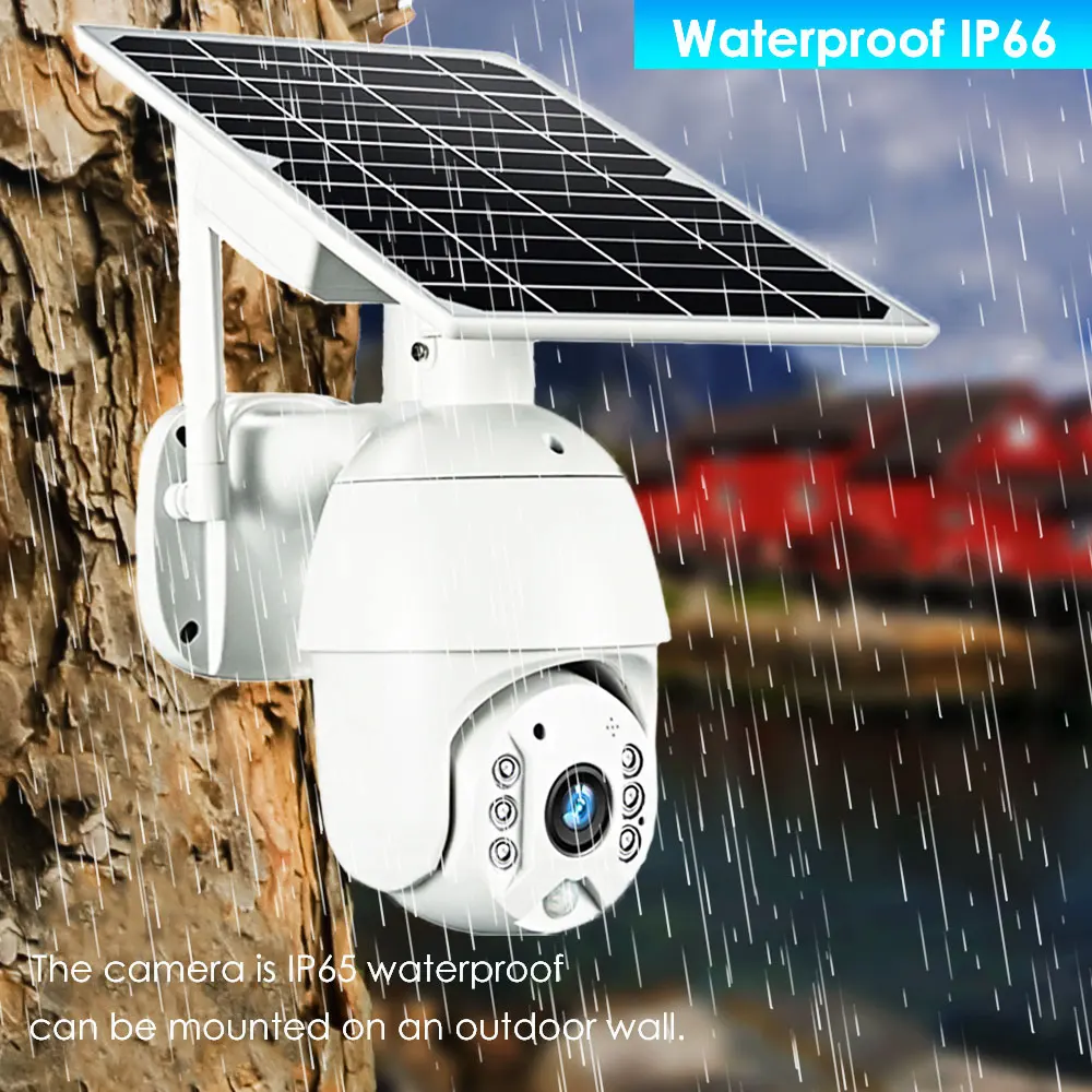 IP Камера уличная с солнечной батареей 1080P Wi Fi 8 Вт|Камеры видеонаблюдения| |