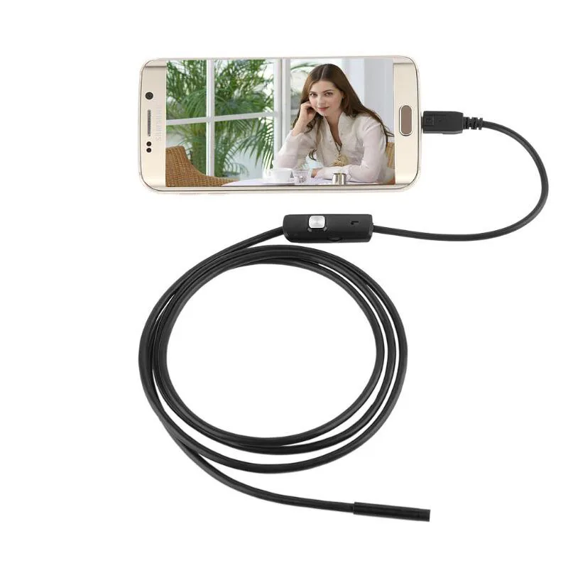 7 мм HD Водонепроницаемый эндоскоп USB кабель мягкий кабель змеиная трубка обнаружения эндоскоп 2 м совместимый Android смартфон компьютер