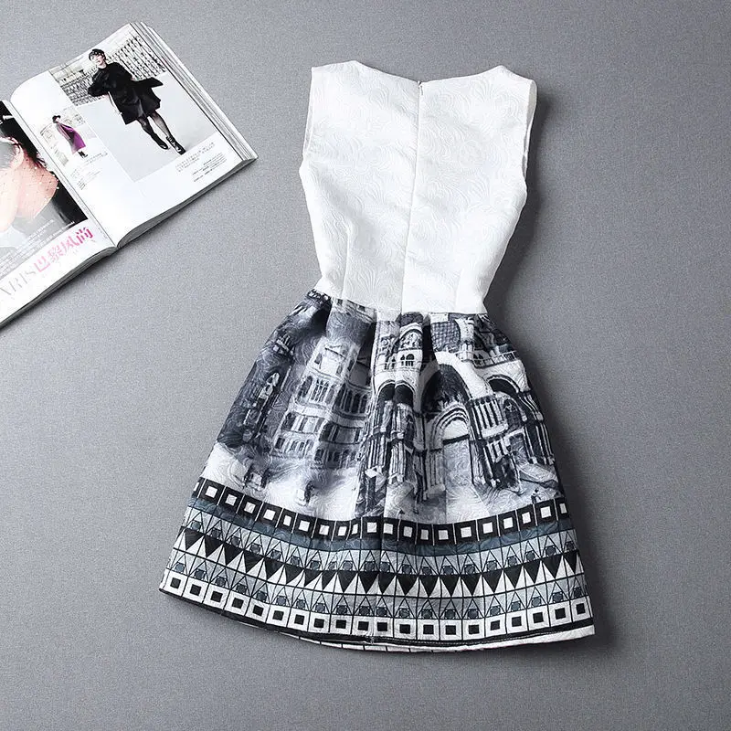 

Women Fashion Floral Sleeveless Dress Party Evening Cocktail Dress