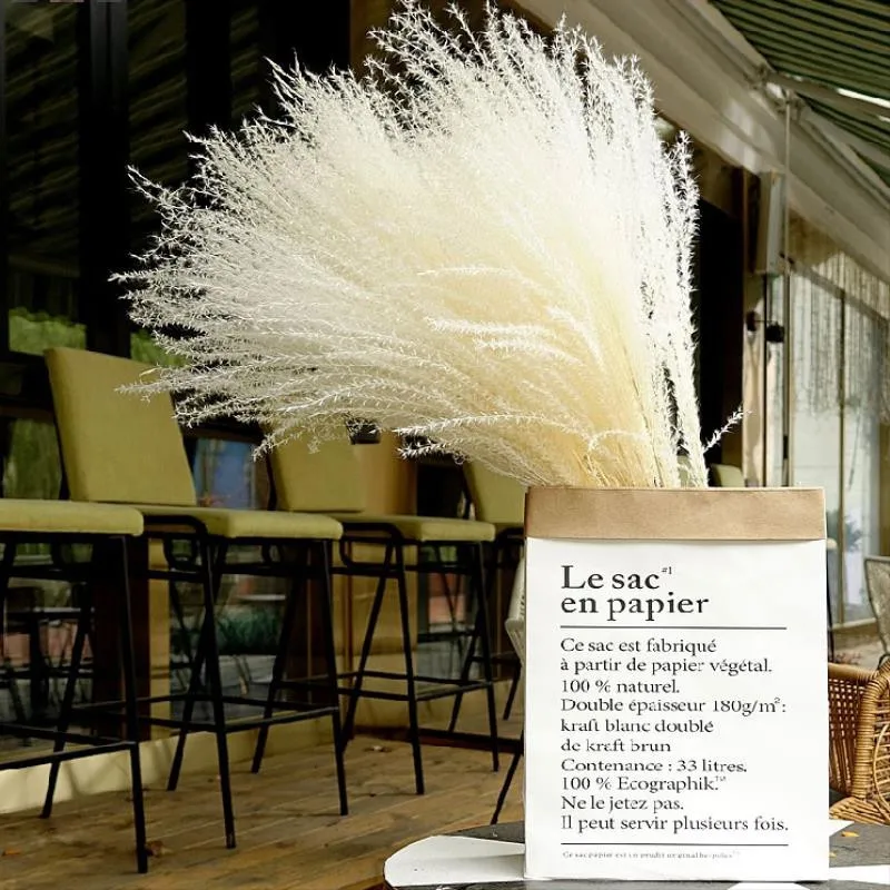

Top Fashion New Arrival 20pcsBuddha Dust Flower Reed Pampas Grass Natural Dry Prop Homestay Flowers Bunch