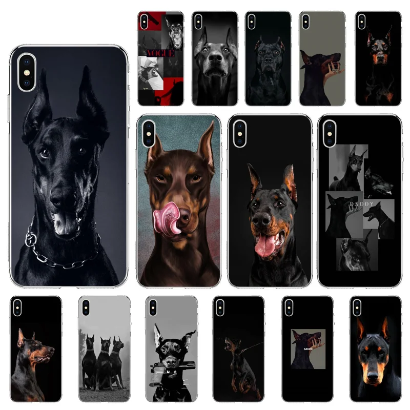Чехол Doberman для телефона с изображением собаки iphone 13 Pro Max 12 mini 12Pro SE2 11 11Pro XS MAX XR 7 8 Plus