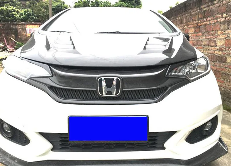 Для Honda fit Автомобильная фара лампа брови углеродного волокна 15 16 17 18 19 Honda Jazz высокое качество губы брови автозапчасти