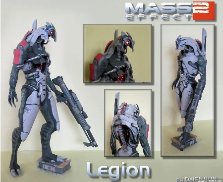 3d модель из бумаги Mass Effect 2 legion|paper model|3d paper modelmass effect |