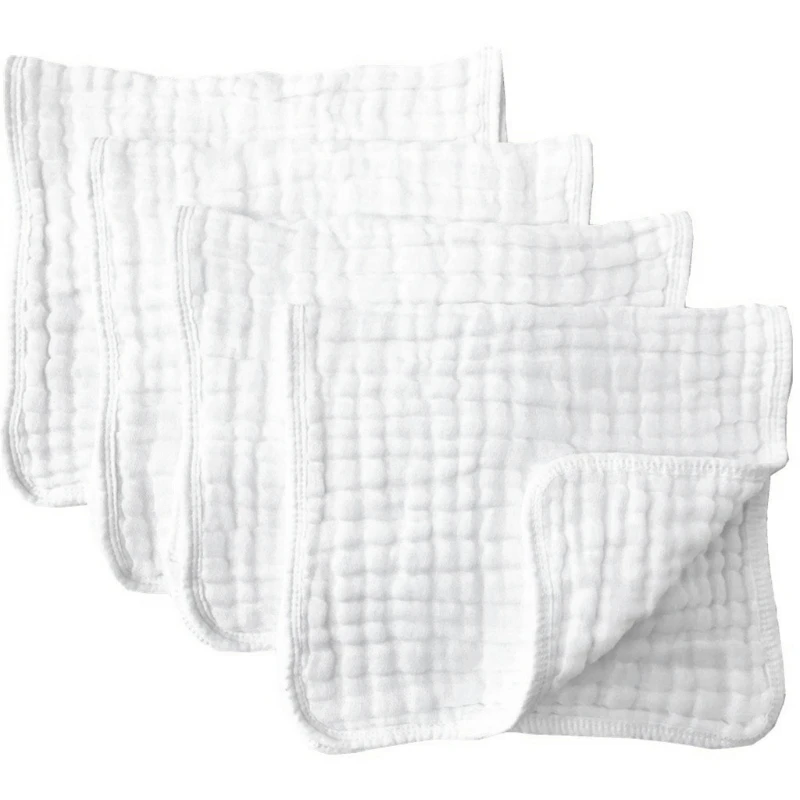 

6 Pcs/Pack Baby Infant Absorbent Feeding Bibs Burp Cloth Saliva Towel Handkerchief Toddler Scarf Washcloth Towel
