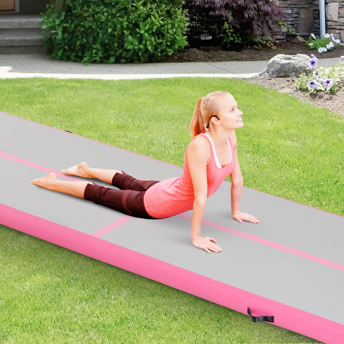 

Cheerleading Mini Inflatable Gymnastics Airtrack Tumbling Air Mat Floor For Home Use Training