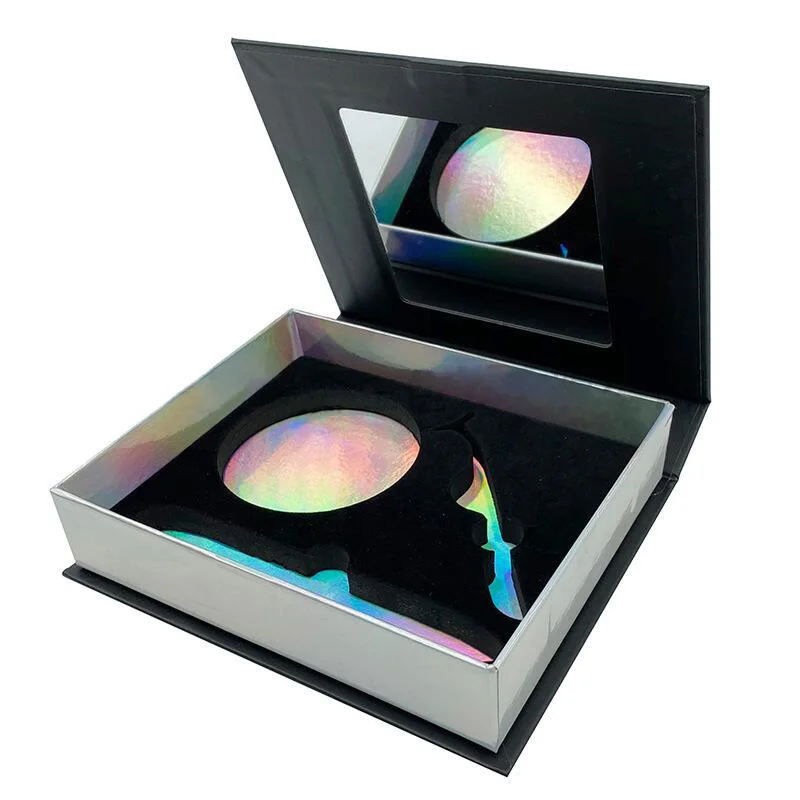 

Beeos 10pcs Wholesale Square False Eyelash Packaging Box Print Logo Fake 3d Mink Eyelashes Boxes Faux Cils Lash Strip Case Empty