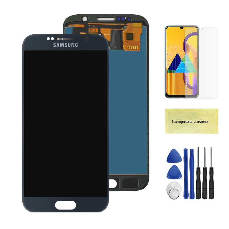 Black No Frame Для samsung Galaxy S6 G920 SM-G920F G920F G920FD кодирующий преобразователь сенсорного экрана в сборе запасные части для Galaxy S6 ЖК-экран - Цвет: Black No Frame