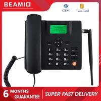 beamio multi language wireless telephone with dual sim card cordless phone lcd screen for home office desktop