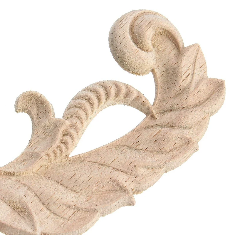 

2pcs Craft Wood Cabinet Furniture Carving Corner Wood Ornament Wood Ornaments Handmade
