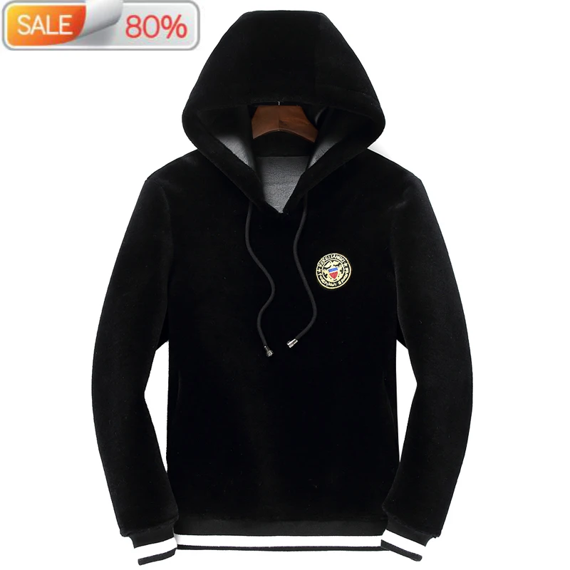 Мужское зимнее пальто из натуральной кожи двухсторонняя куртка 100% шерсти с