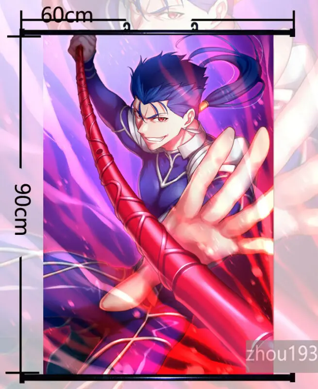 Аниме Судьба/Большой заказ Lancer настенный постер прокрутка домашний Декор