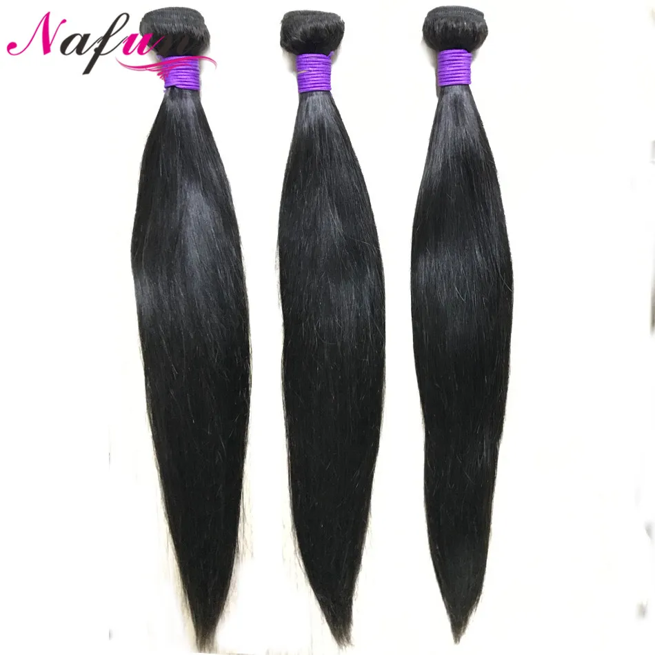 NAFUN прямые пучки перуанские волосы плетение для черных женщин 8 30 дюймов не Реми