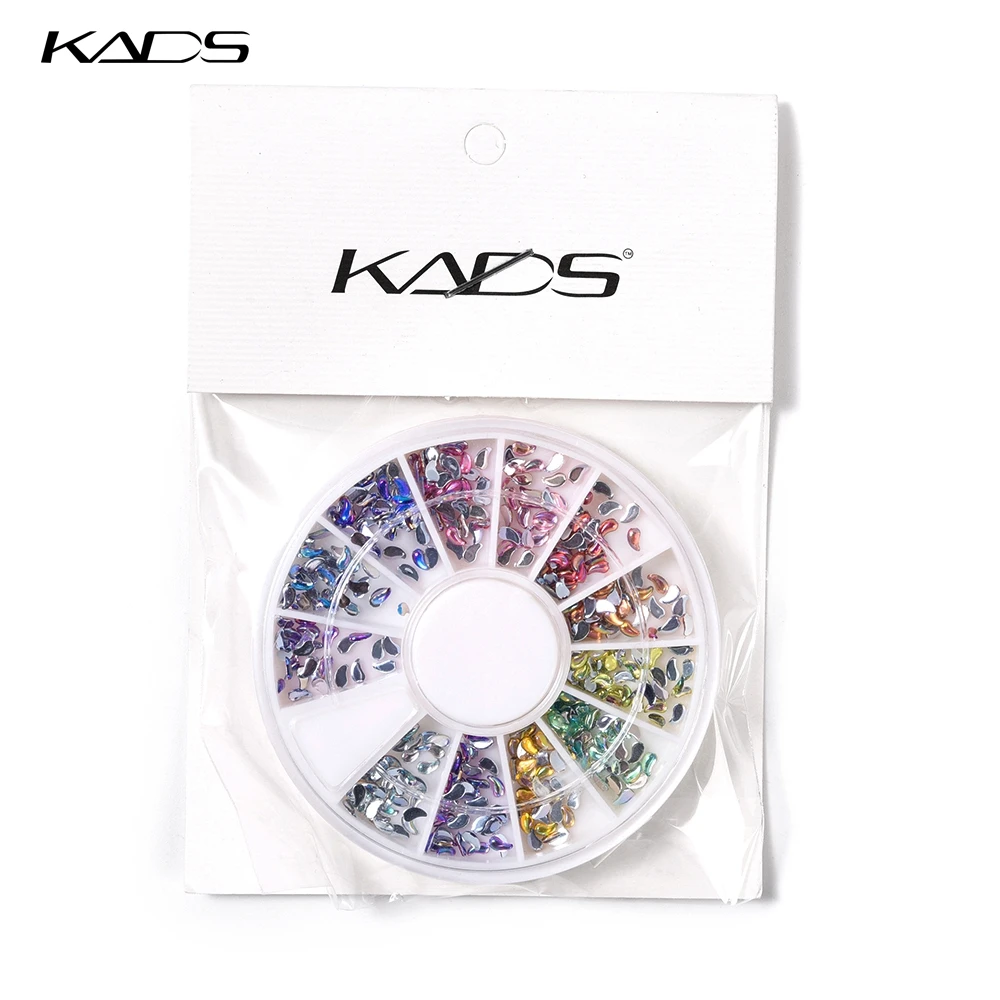 KADS AB 1.5*3 мм Запятая Искусство Ногтей Декорация Горный Хрусталь 600 ШТ. Кристалл в 12