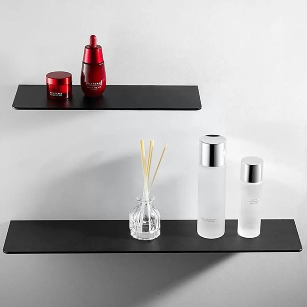 

Новинка 2021, полки для ванной комнаты, черное крепление без отверстий для ванной комнаты, аксессуары для душевой кабины, настенный поднос, пр...
