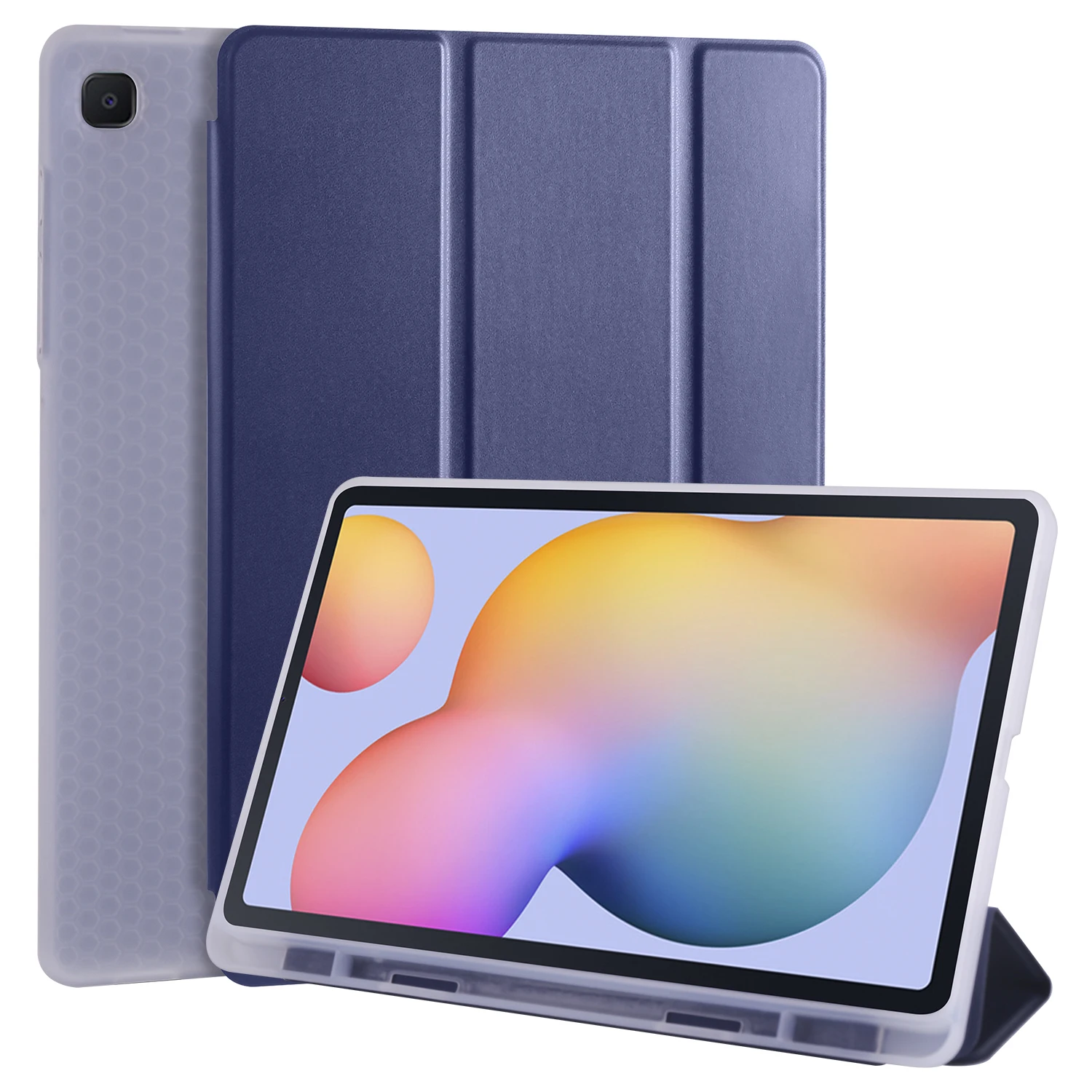 

Чехол с держателем для карандашей для Samsung Galaxy Tab S6 Lite 10,4, SM-P610 2020, трехскладной планшет для Samsung Tab S6 Lite, чехол