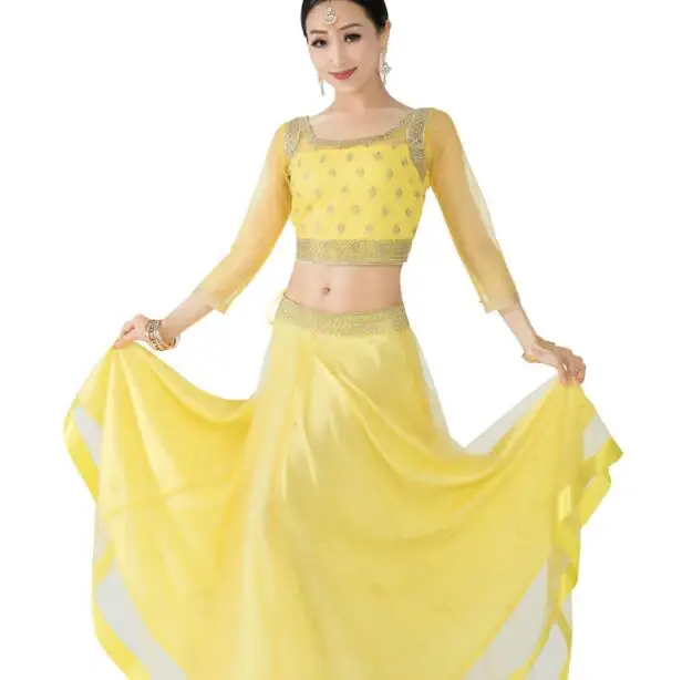 New India Clothing Sarees For Woman Lehenga Choli Belly Dancing Dress Nepal Pakistan Hand-made Embroideried Lady Three Pieces |
