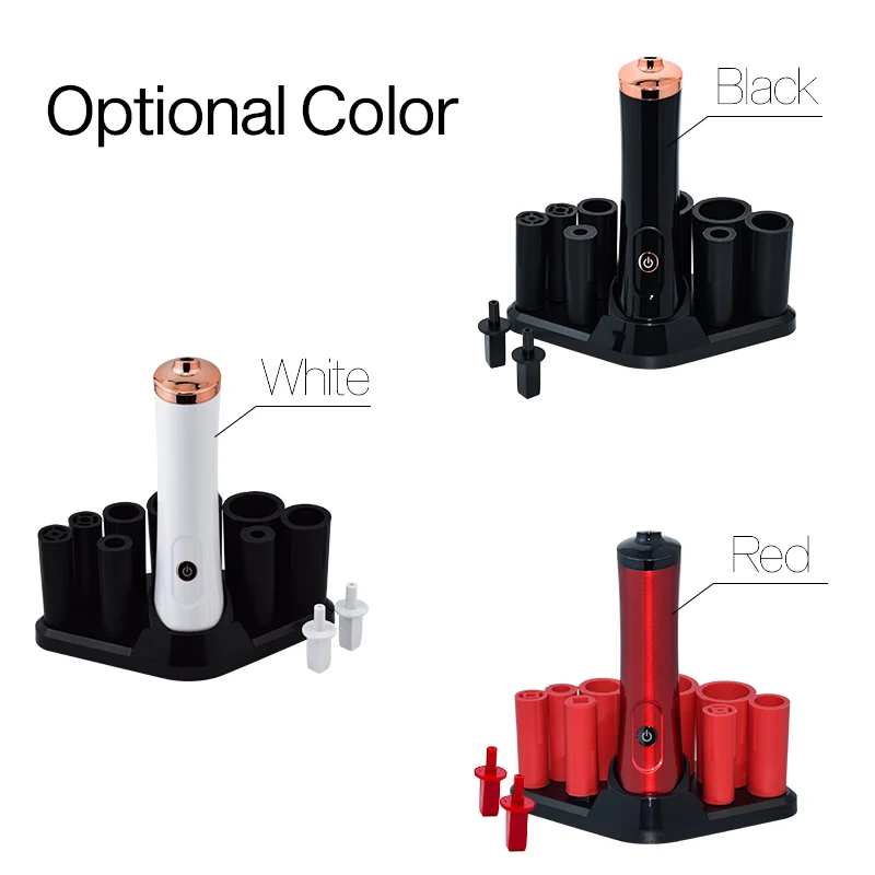 Electric Eyelash Glue Shaker for Nail Polish Tattoo Ink Pigment Liquid Shaking Machine with 2pcs Connector 8pcs Cover