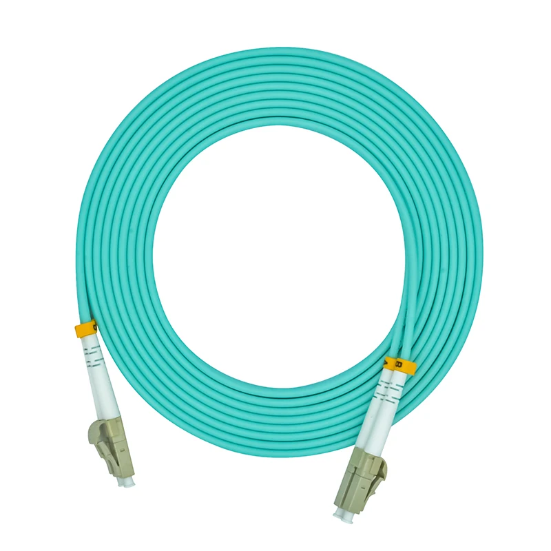 Многорежимный LC/UPC оптоволоконный кабель 20 метров LC к Duplex 10 Gigabit 50/125 OM3 Aqua ГБ