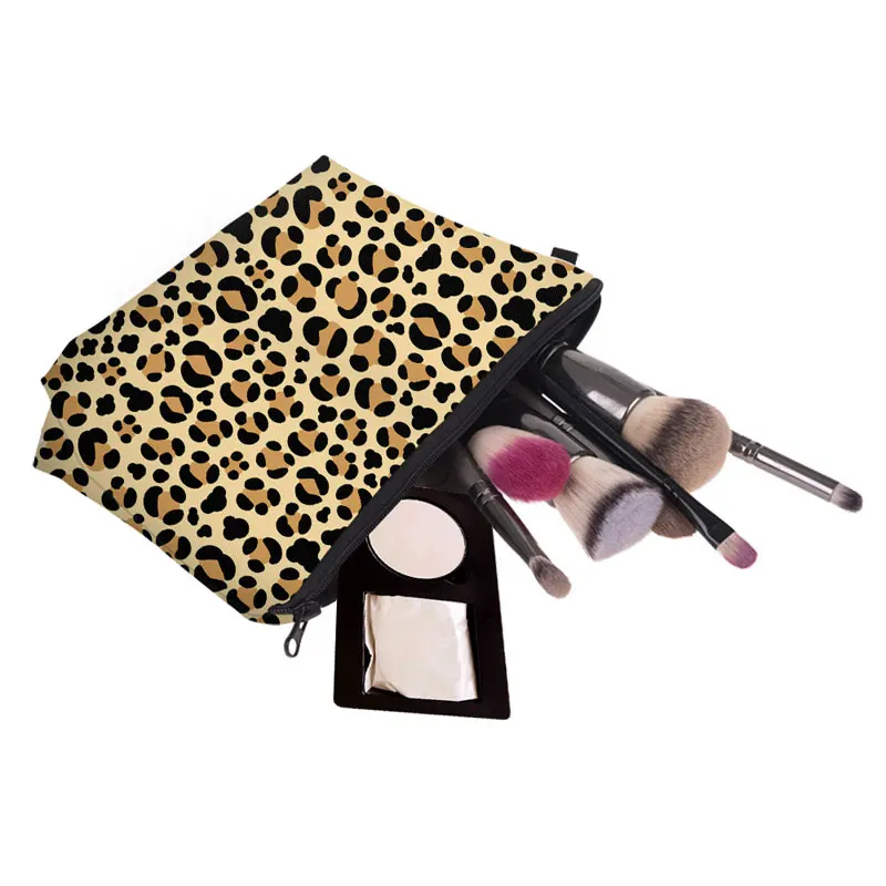 

Waterproof Leopard Printing Cosmetic Bag Fashion Women Makeup Ladies Jewelry Pouch Travel Organizer for Toiletries Toiletry Kit