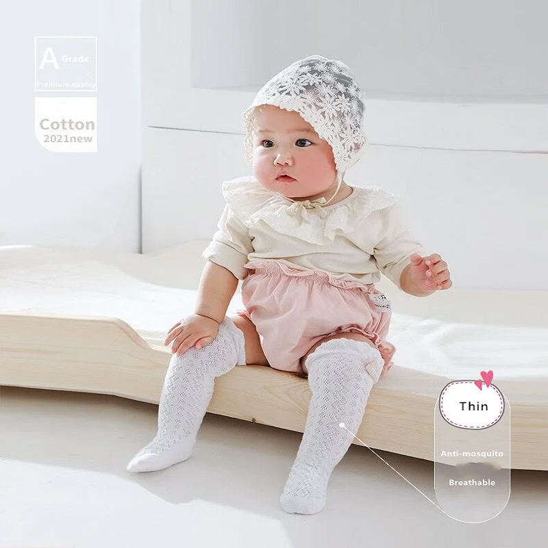 3 пары/Лот носки для маленьких девочек хлопковые сетчатые Дышащие с бантом