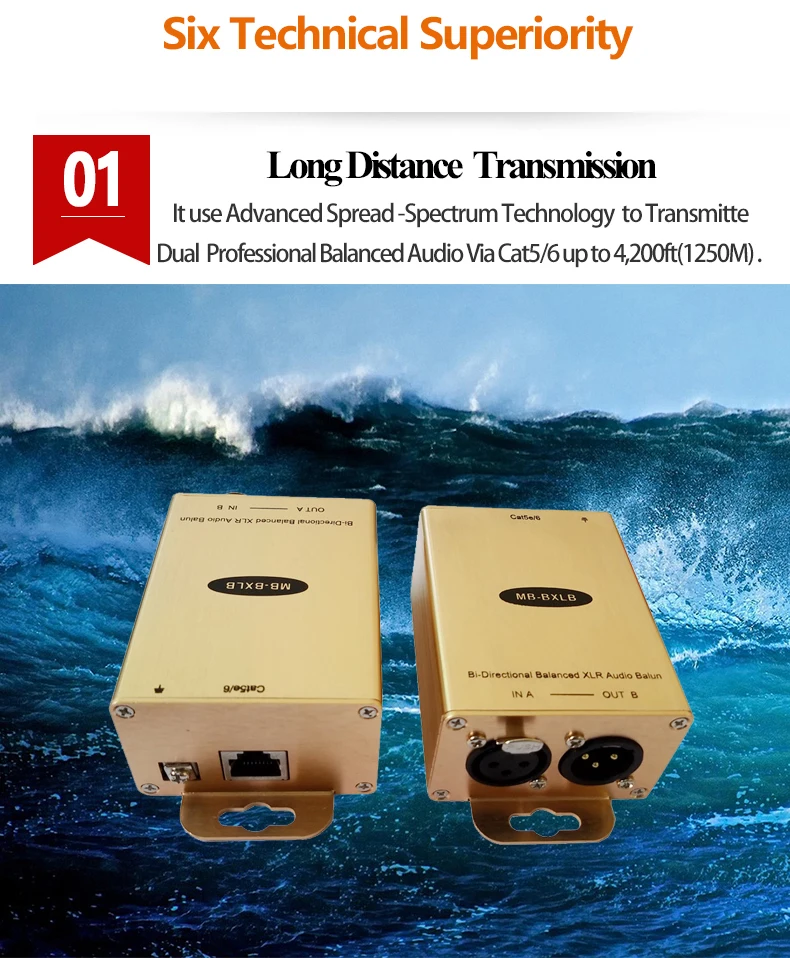 Pro аудио к RJ45 адаптеру равновесные наушники по Cat5/6 конвертер XLR аудиоудлинитель(одна пара