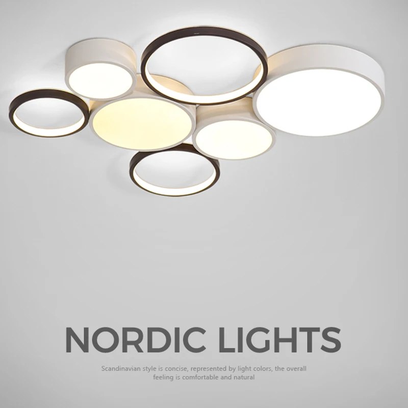 

Nordic modern LED ceiling lamp living room chandelier bedroom ceiling lamp hotel lighting ceiling light factory direct