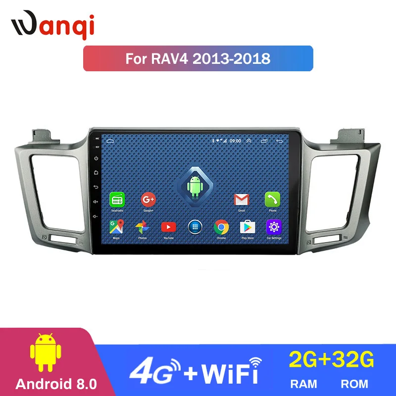 4G Lte 10 1 дюймов Android 9 Автомобильный DVD Радио мультимедийная система для Toyota RAV4 2013 2014