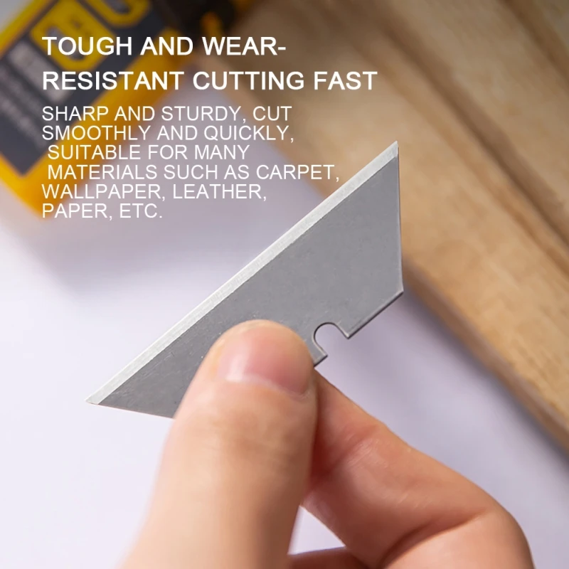 

Deli Utility Knife cutting knife trapezoidal blade ten pieces SK4 alloy steel labor-saving and wear-resistant