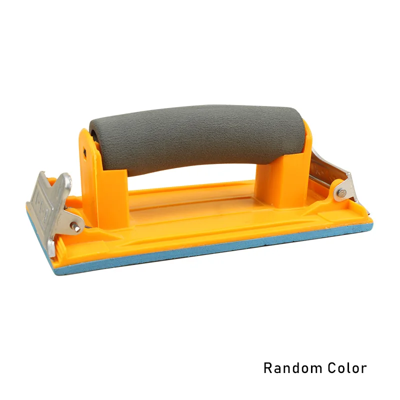 1pc Random Color Держатель наждачной бумаги инструмент с 2-лист наждачной бумагой 9x11-дюймовая ручная шлифовальная машина с мягкой ручкой для дерева и гипсокартон шлифования - Цвет: 1pc Random Color