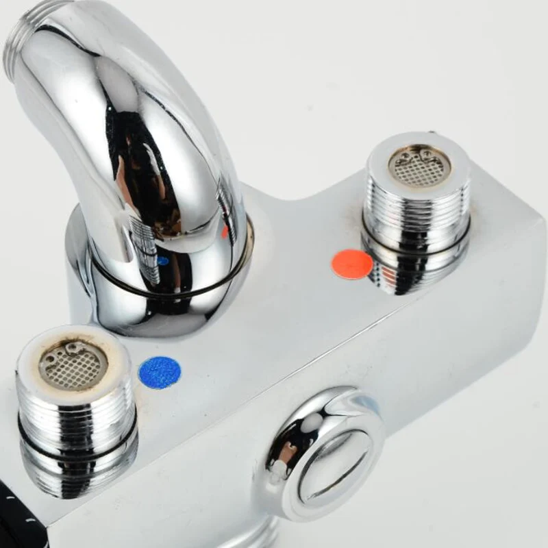 Настенный термостатический смеситель для душа ванной комнаты горячей и холодной