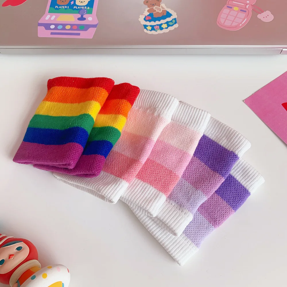Дышащие Теплые нарукавники цвета радуги мягкая хлопковая обертка для рук