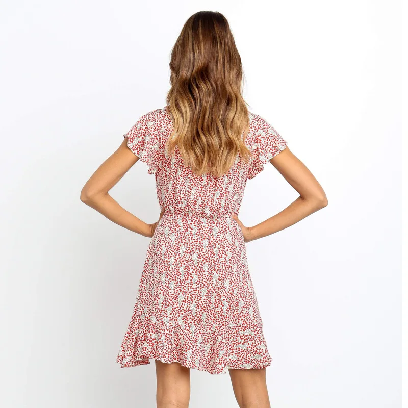 Женские летние платья 2020 сексуальное пляжное платье с круглым вырезом и