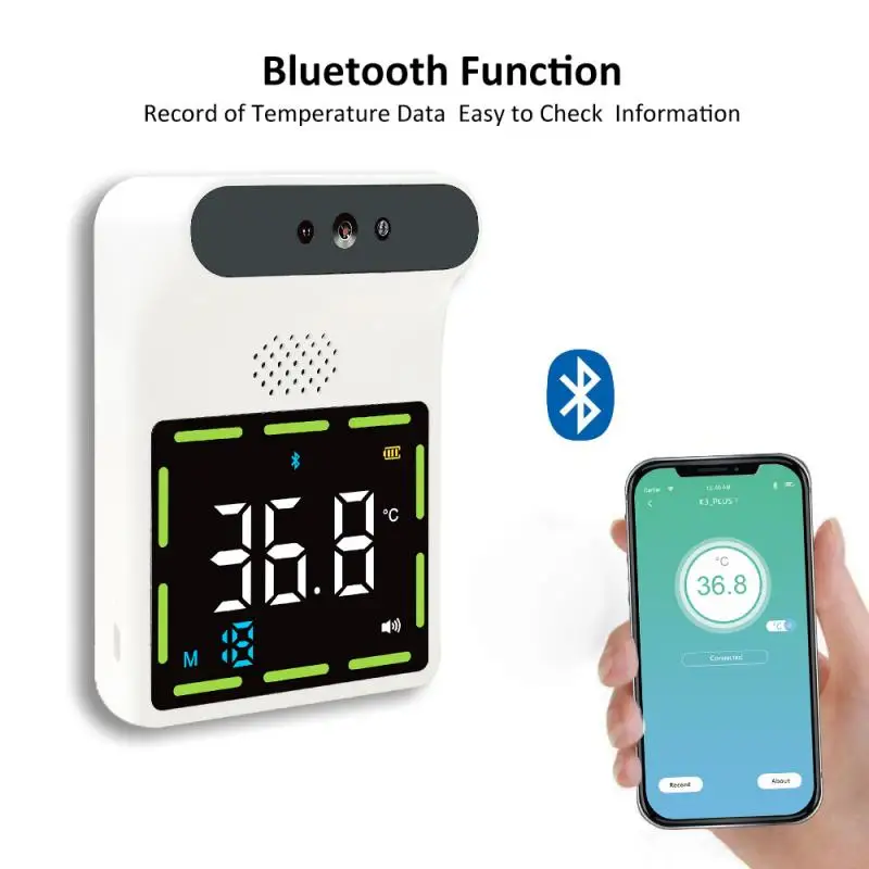 

K88 Infrared Five-color Screen Thermometer Access Control Three Installations Two Power Supplies 11 Language
