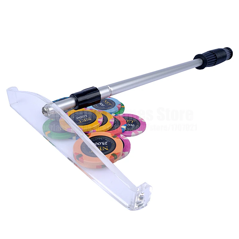 70 см Poker Chips Rake Collecter Fichas Raker аксессуары для казино борона из нержавеющей стали|poker