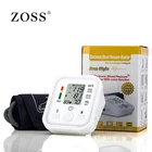 ZOSS английский или русский голосовой трансляции цифровой ЖК-дисплей верхний монитор артериального давления на руку инструмент для сердечного ритма тонометр частота сердечных сокращений