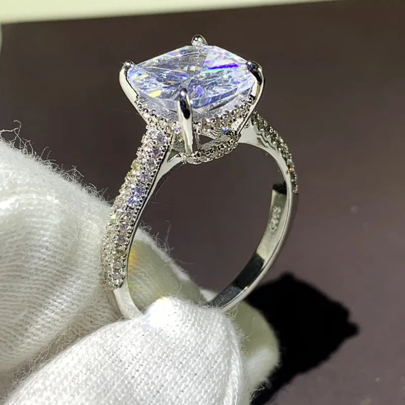 Сверкающее роскошное ювелирное изделие из стерлингового серебра 925 пробы