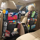 Удобный автомобильный Органайзер на заднюю панель, автомобильный гаджет, многофункциональная сумка для хранения, держатель для планшета с сенсорным экраном, черный Оксфорд